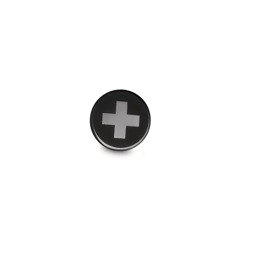 Clous d'oreille à l'unité Acier inoxydable noir PVD Ø8 mm