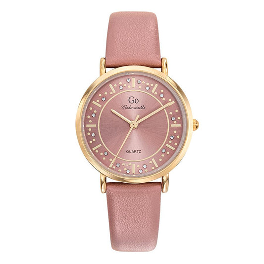 Montre Acier inoxydable, Métal Cristal jaune PVD Ø34 mm