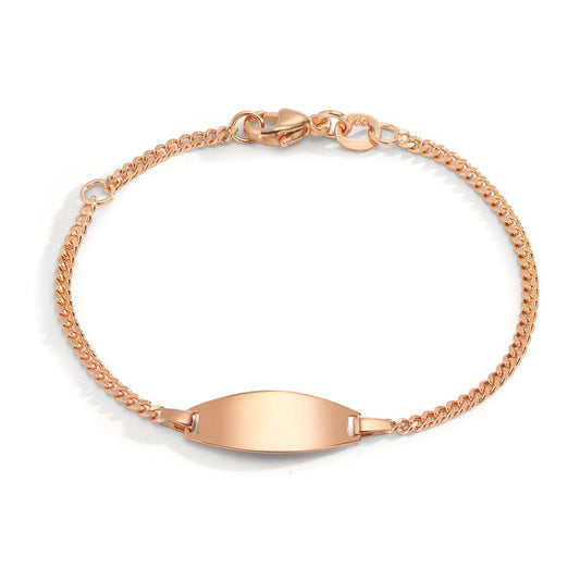 Gourmette avec gravure Or rouge 18K 12-14 cm