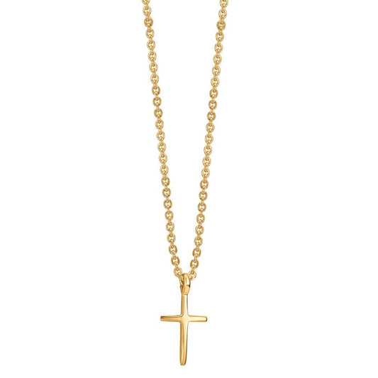 Collier Or jaune 9K Croix 38-42 cm