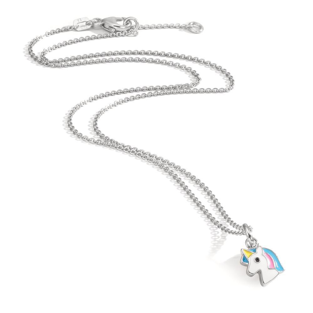 Chaînette avec pendentif Argent Rhodié Licorne 36-38 cm