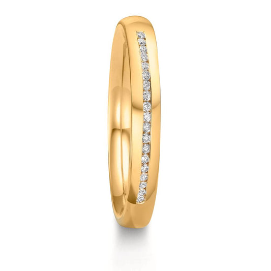 Alliance Or jaune 18K Diamant 0.095 ct, w-si
