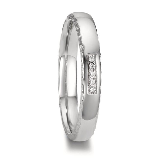 Alliance Platine 950 Diamant 0.02 ct, 5 Pierres, w-si