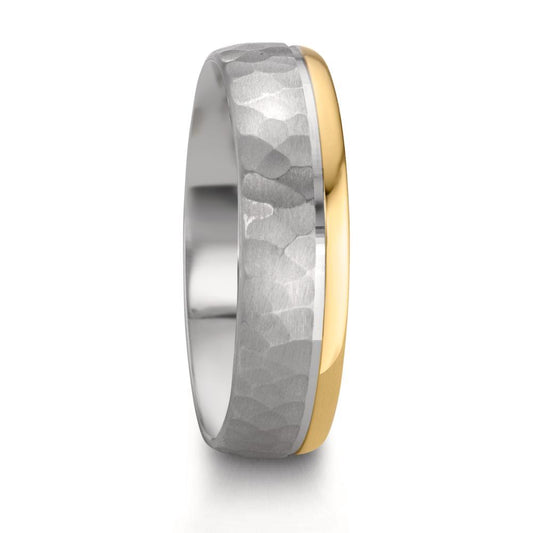 Alliance Argent, Or rose 14K Bicolore