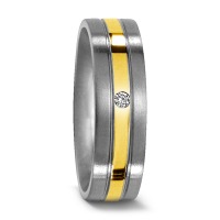 Fingerring Titan, 750/18 K Gelbgold Diamant 0.02 ct, w-si-529080