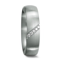 Fingerring 950 Platin Diamant 0.035 ct, 5 Steine, tw-if-533373