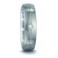 Fingerring 950 Palladium Diamant 0.05 ct, tw-vvsi-537231