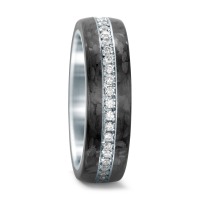 Memory Ring Edelstahl, Carbon Diamant 0.46 ct, 46 Steine, w-si-545715