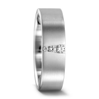 Fingerring 950 Palladium Diamant 0.09 ct, 3 Steine, w-si-547365