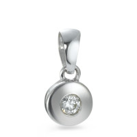 Pendentif Or blanc 750/18 K Diamant 0.10 ct, p1-549877