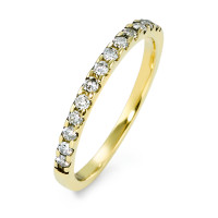 Memory Ring 585/14 K Gelbgold Diamant 0.25 ct, 13 Steine, w-si-570604