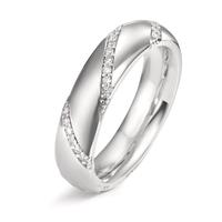 Fingerring 750/18 K Weissgold Diamant 0.23 ct-576175