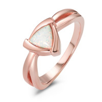 Fingerring Silber synth. Opal rosé vergoldet-581502