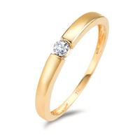 Solitär Ring 750/18 K Gelbgold Diamant 0.04 ct, w-pi2-586512