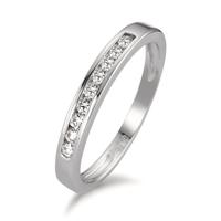 Memory Ring 750/18 K Weissgold Diamant 0.18 ct, 9 Steine, w-si-590785