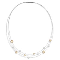 Collier Acier inoxydable, Aluminium perle de culture 42 cm-595958