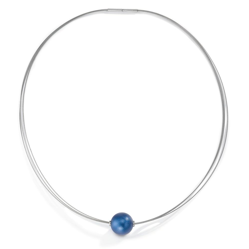 Kugelcollier Globe, Edelstahl und Aluminium Lapis Blue, 12mm-592534