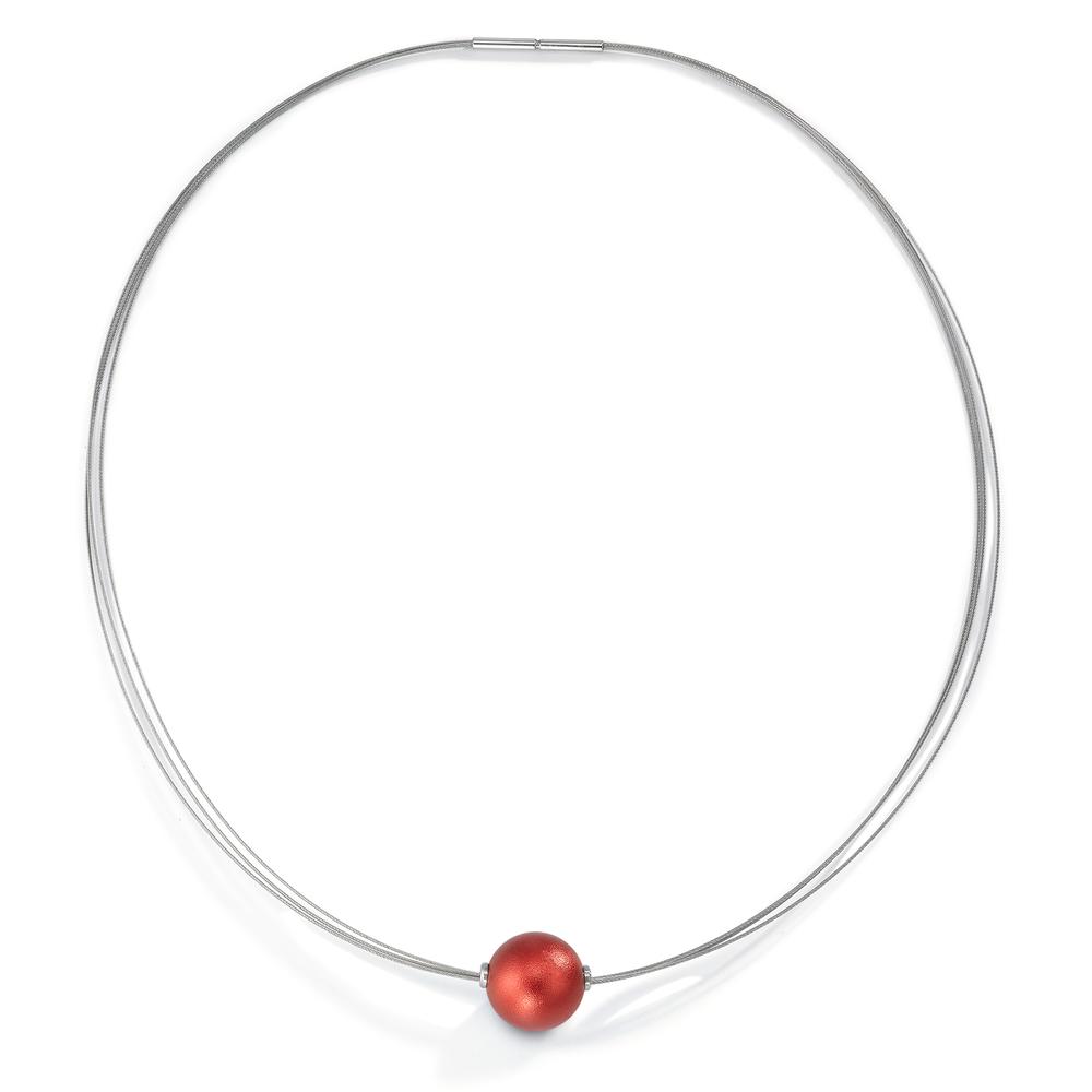 Kugelcollier Globe, Edelstahl und Aluminium Ruby Red, 12mm-592535